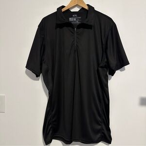 New Hiden black 1/4 zip short sleeve golf polo